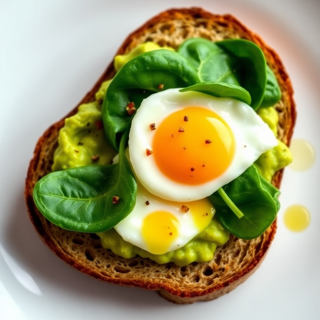 Avocado and Spinach Breakfast Toast