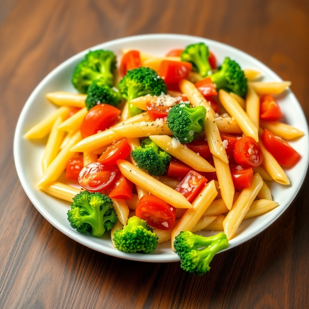 Garlic Broccoli Tomato Pasta