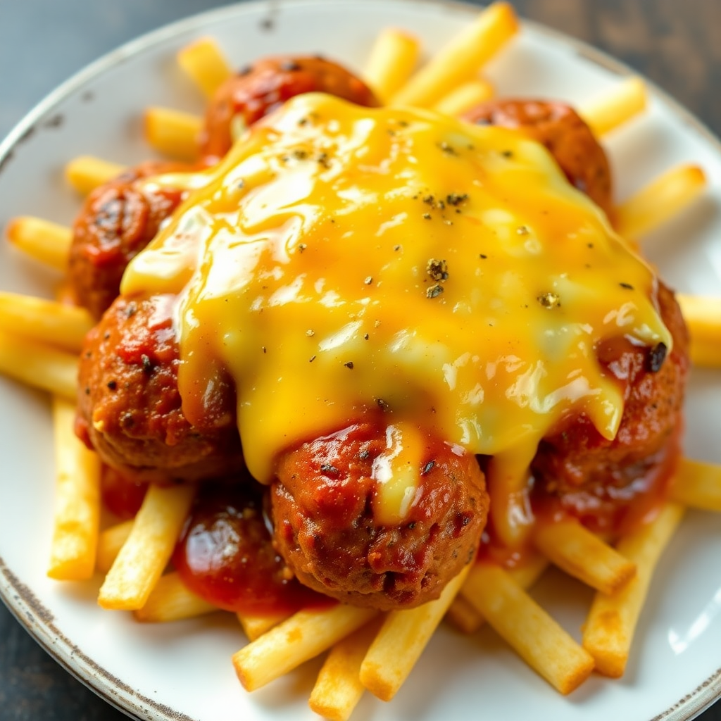 Cheesy Meatball Chicken Fries