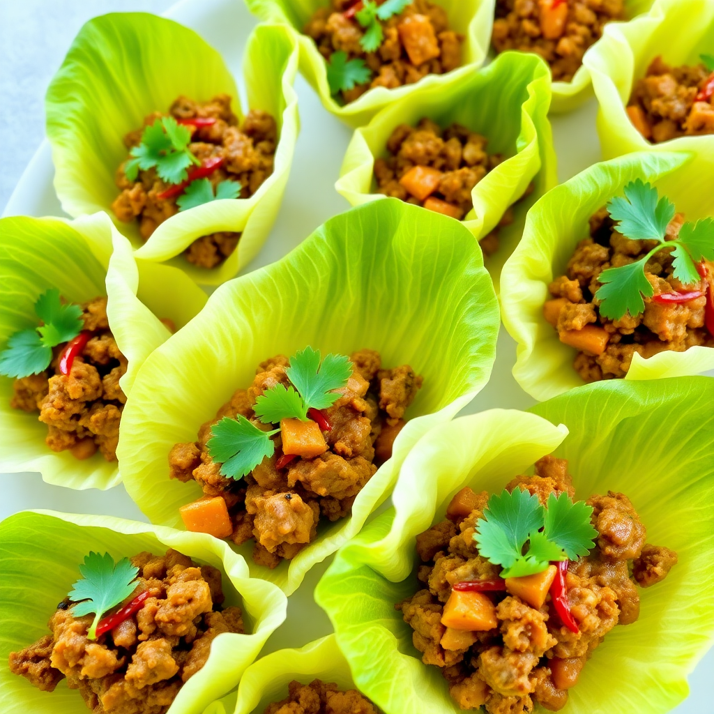 Spiced Beef Lettuce Cups