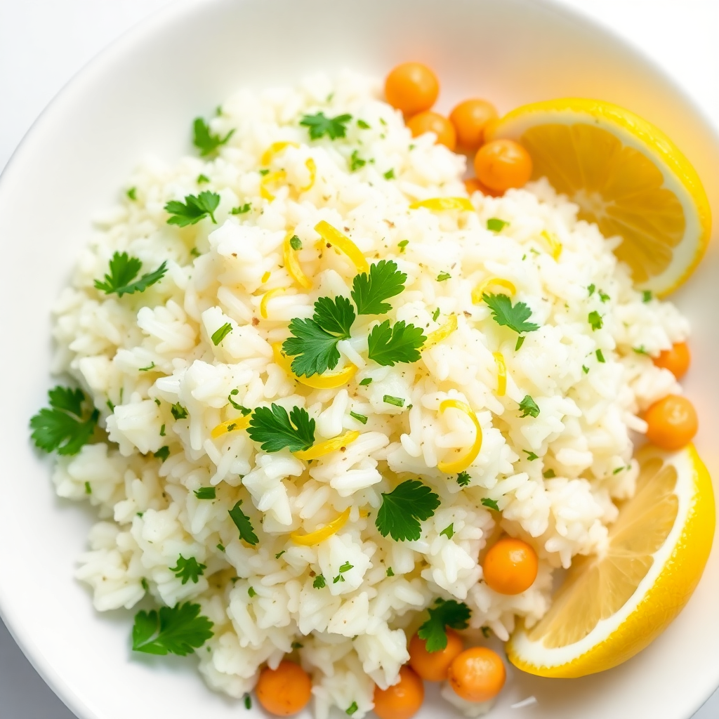 Lemon Garlic Herb Rice Bowl