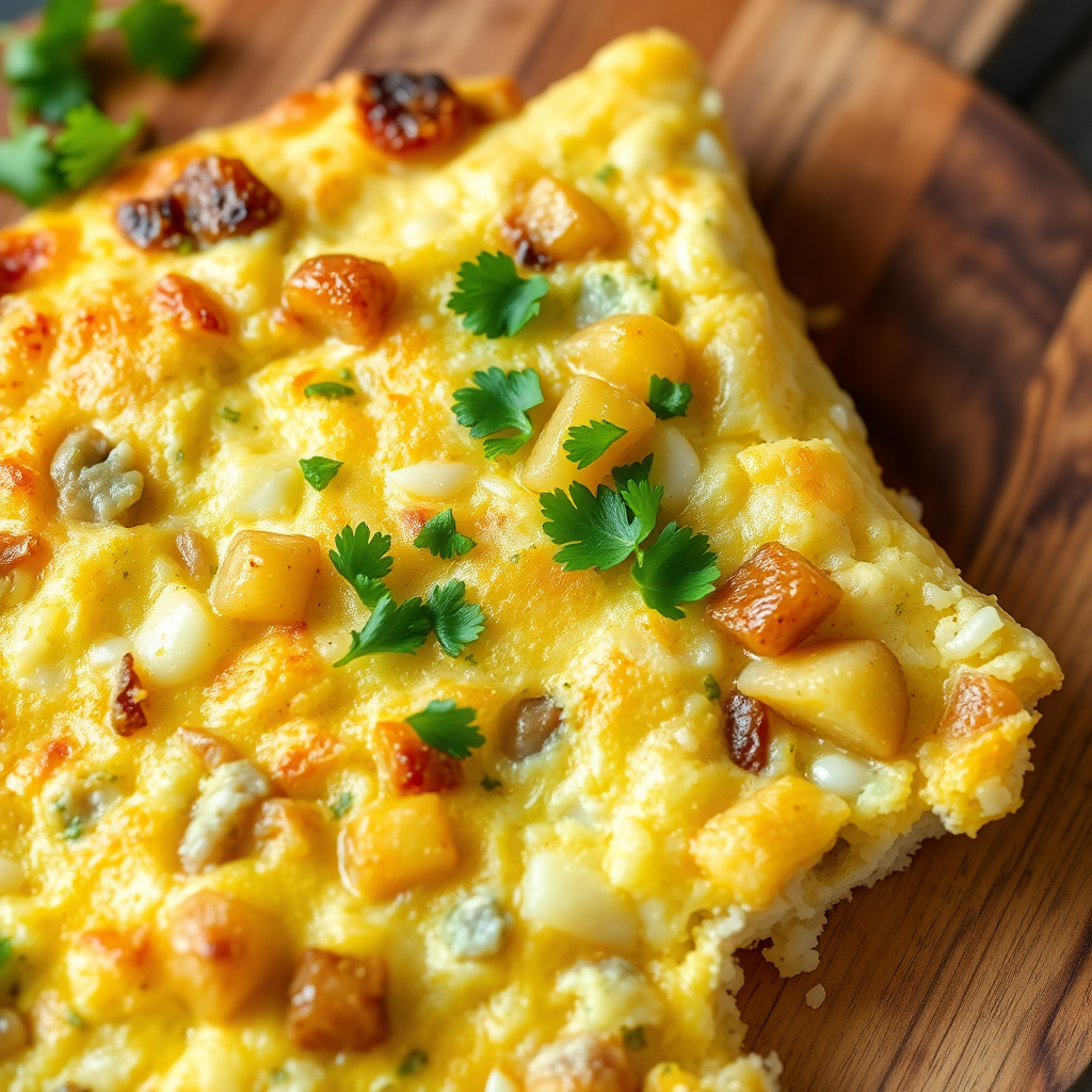 Hearty Potato and Onion Frittata with Rice