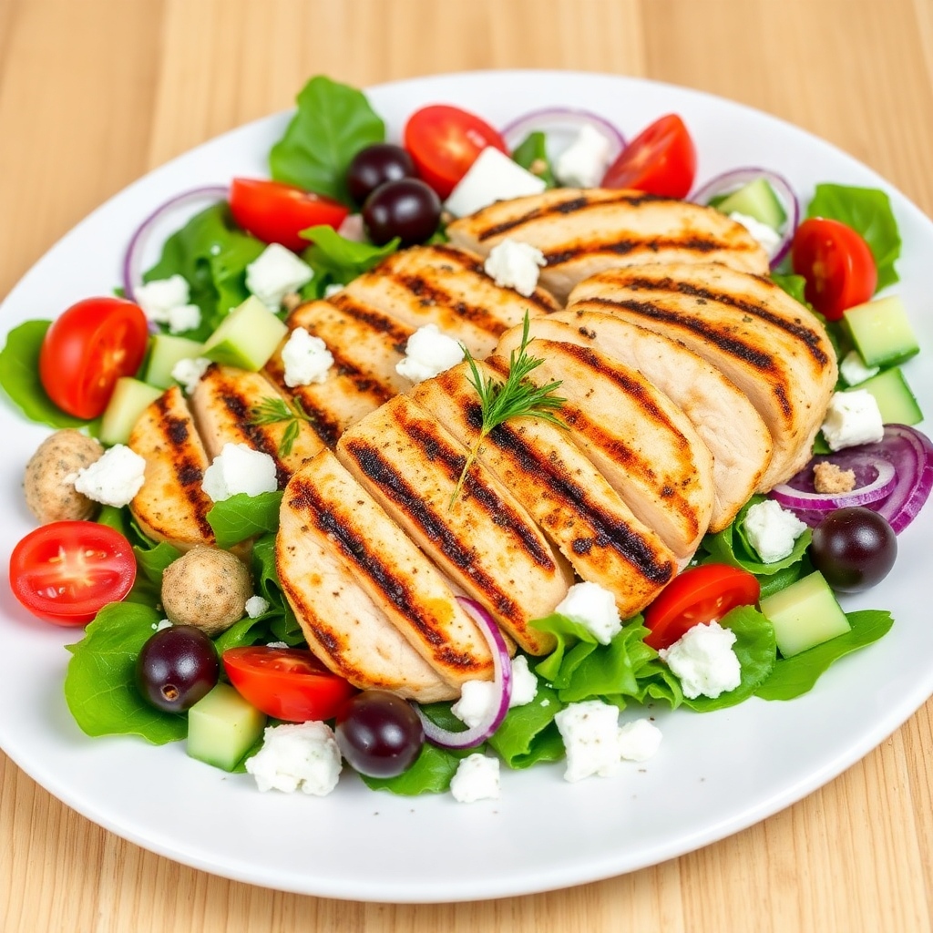 Mediterranean Grilled Chicken Salad