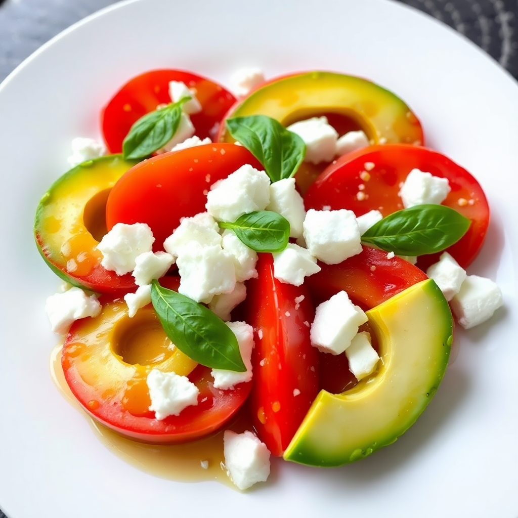 Fresh Avocado, Tomato & White Cheese Salad
