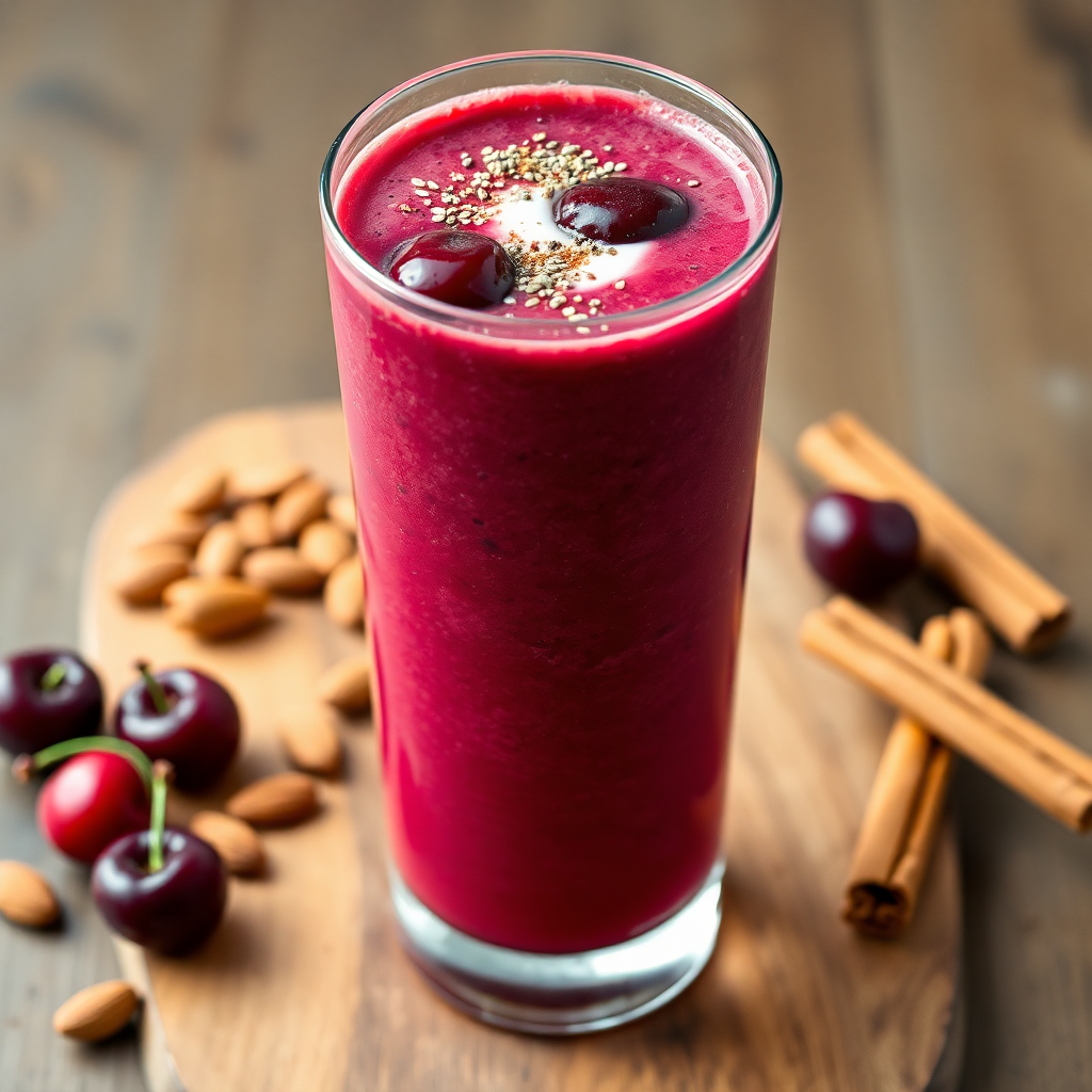 Cherry Almond Smoothie (Gout Friendly)