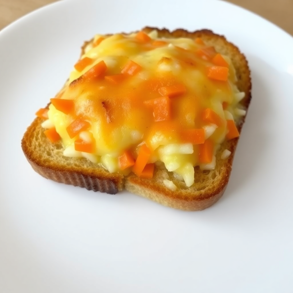 Cheesy Carrot and Rice Egg Bake on Toast