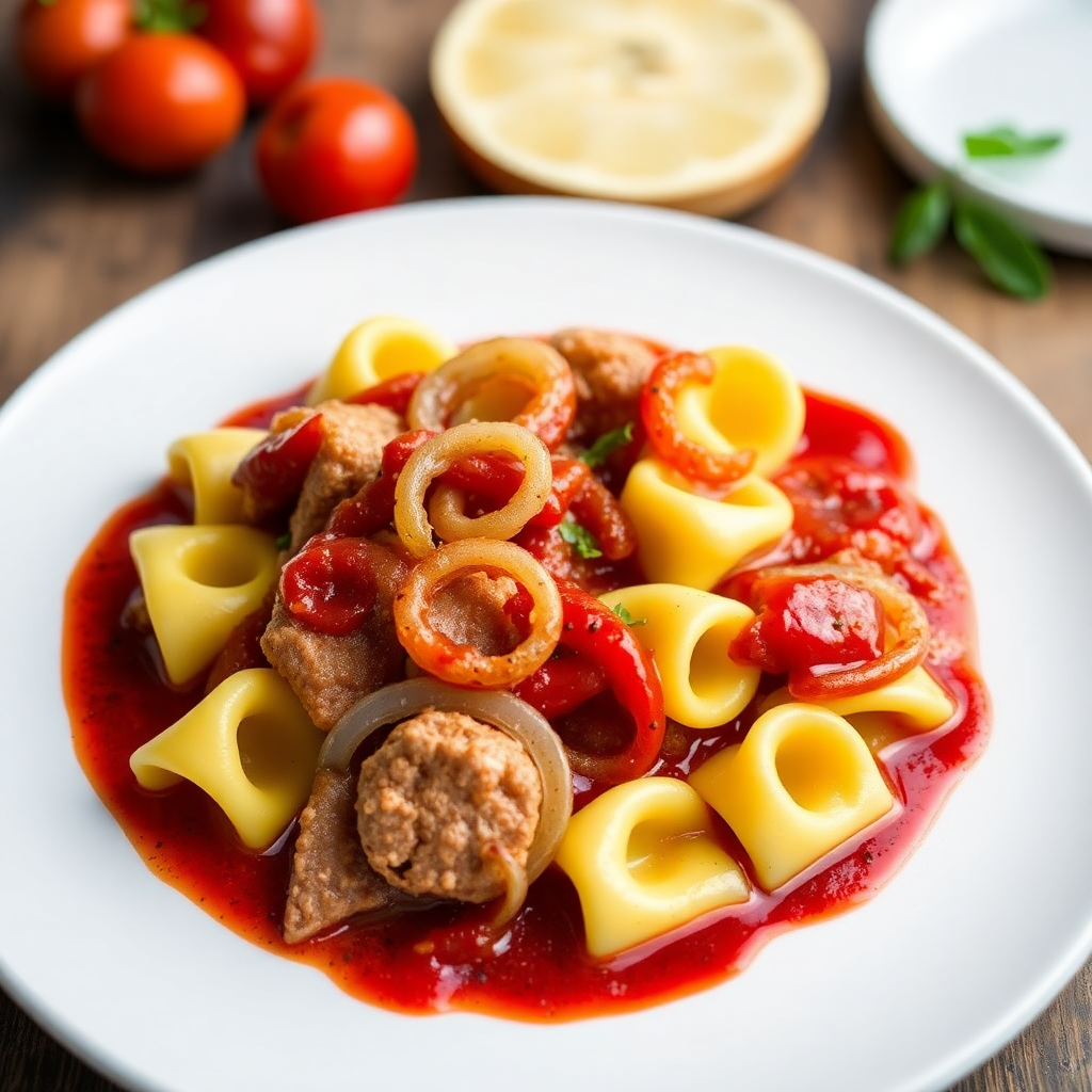 Spicy Pork Tortellini with Tomato Butter Sauce