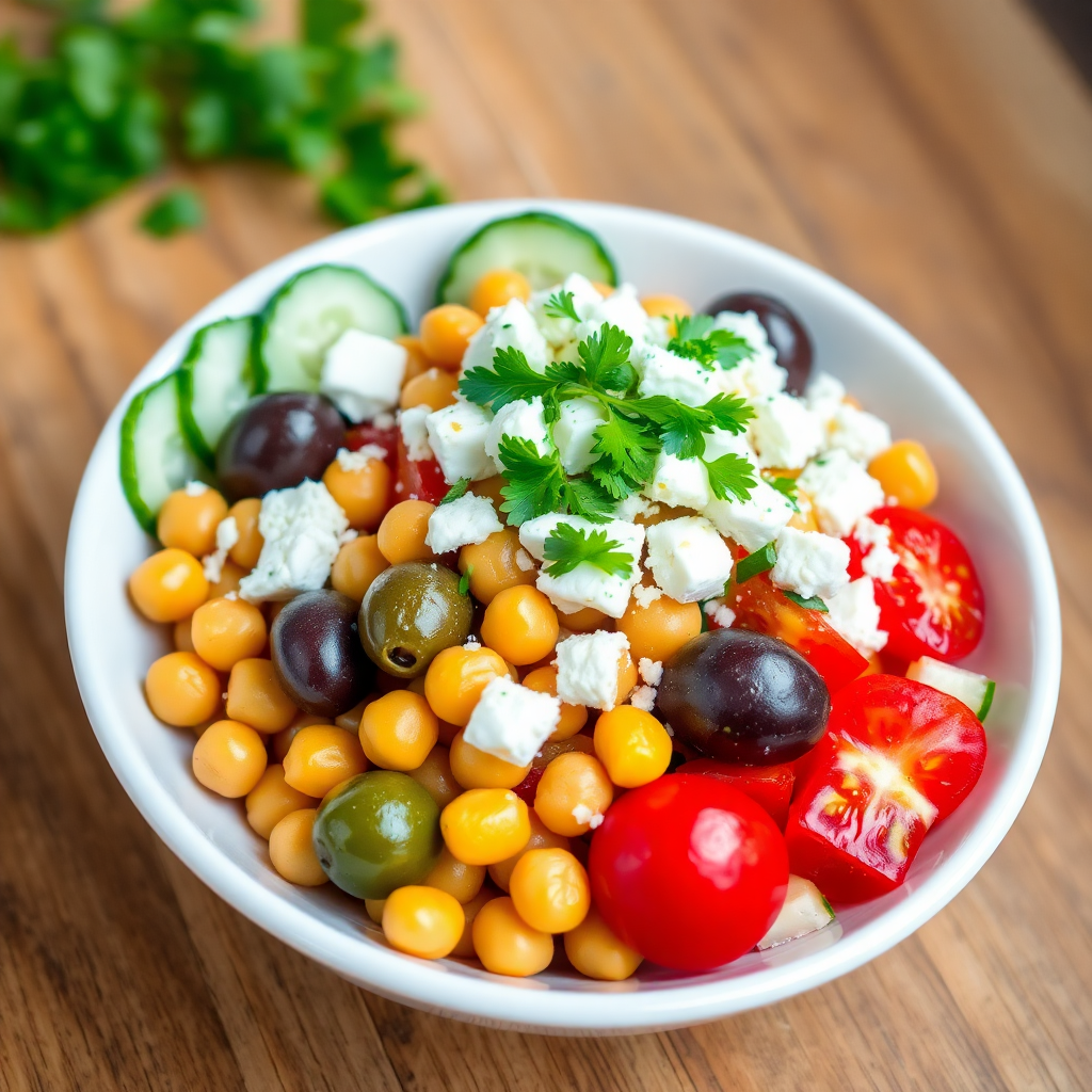 Mediterranean Olive and Chickpea Salad