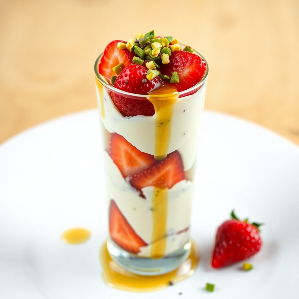Strawberry Masala Yogurt Parfait