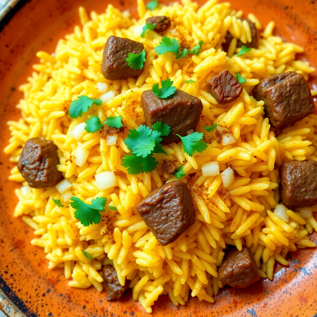 Somali Spiced Rice with Tender Beef