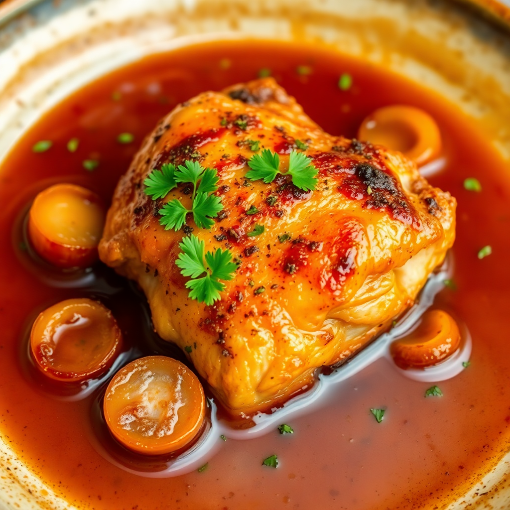 Beer-Braised Chicken Thighs