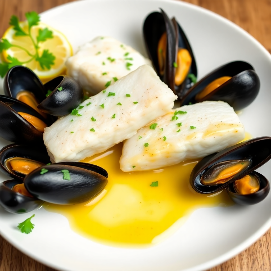 Garlic Butter Fish and Mussels Medley