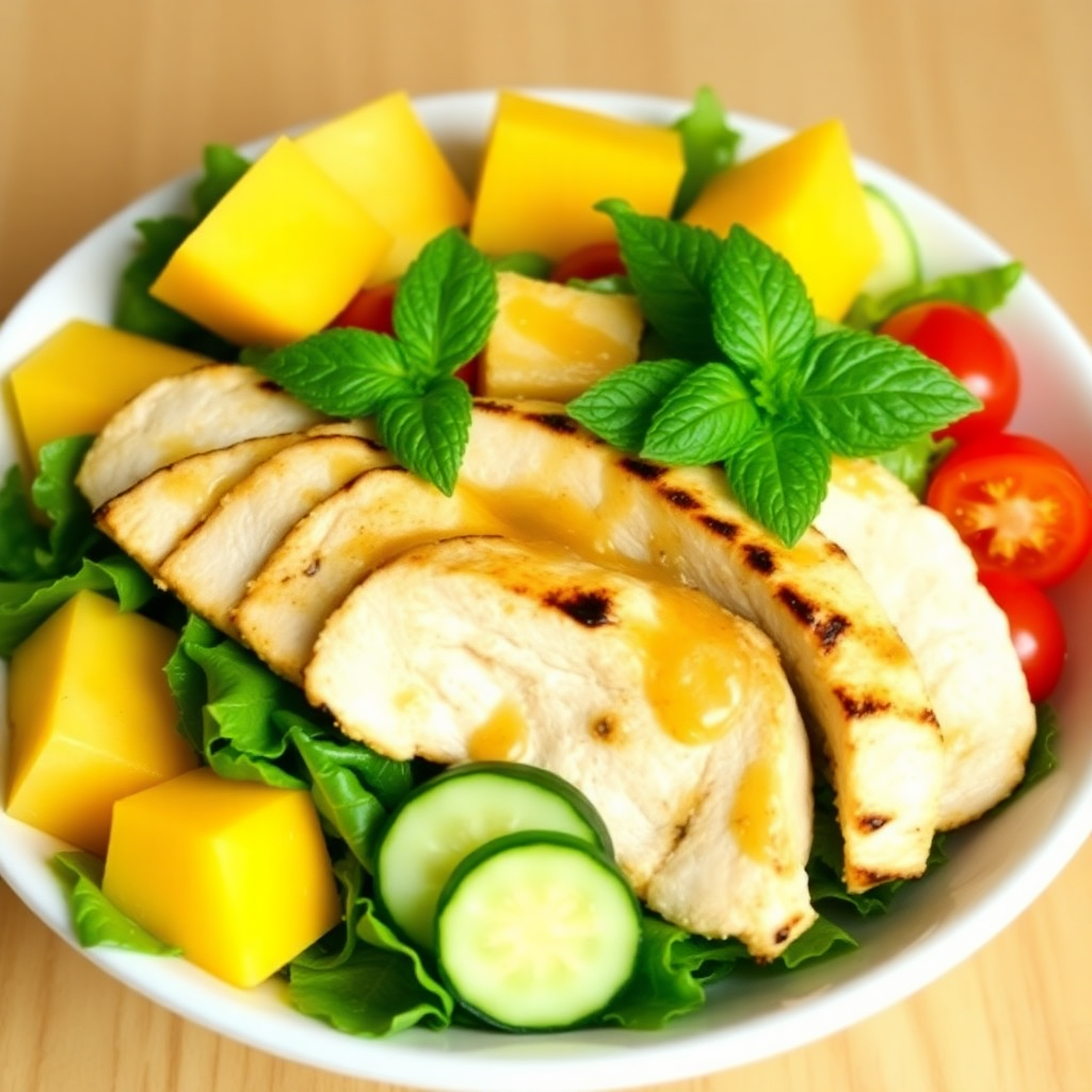 Cantaloupe Chicken Salad Bowl