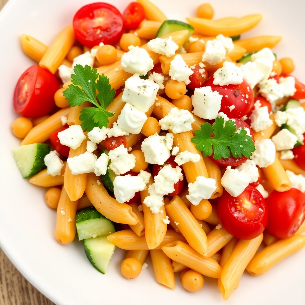 Protein-Packed Mediterranean Pasta Salad