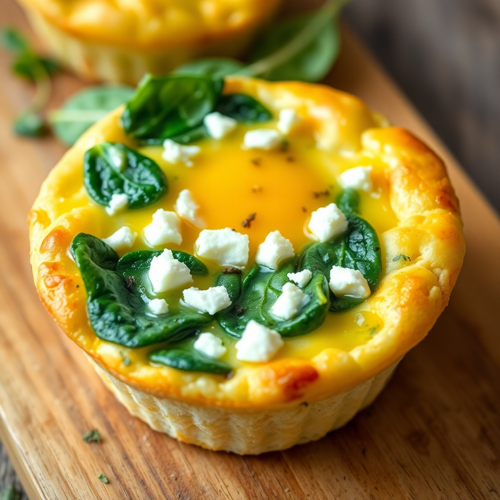 Herbed Spinach and Feta Egg Muffin
