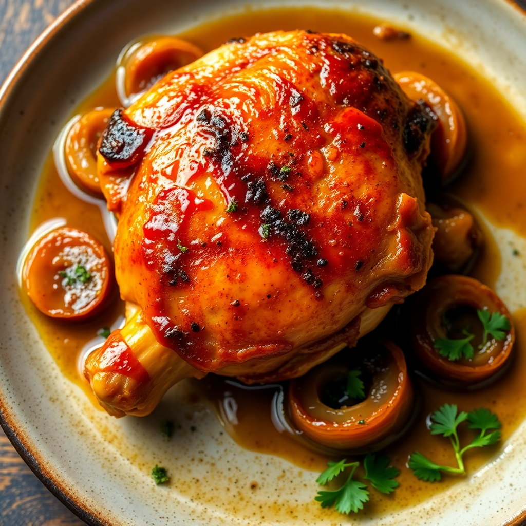 Beer-Braised Chicken Thigh