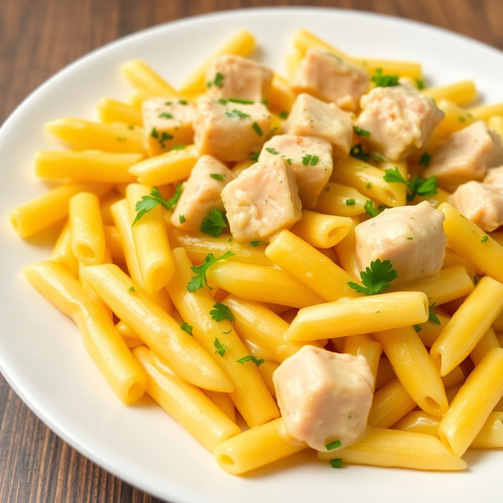 Creamy Cheddar Chicken Pasta