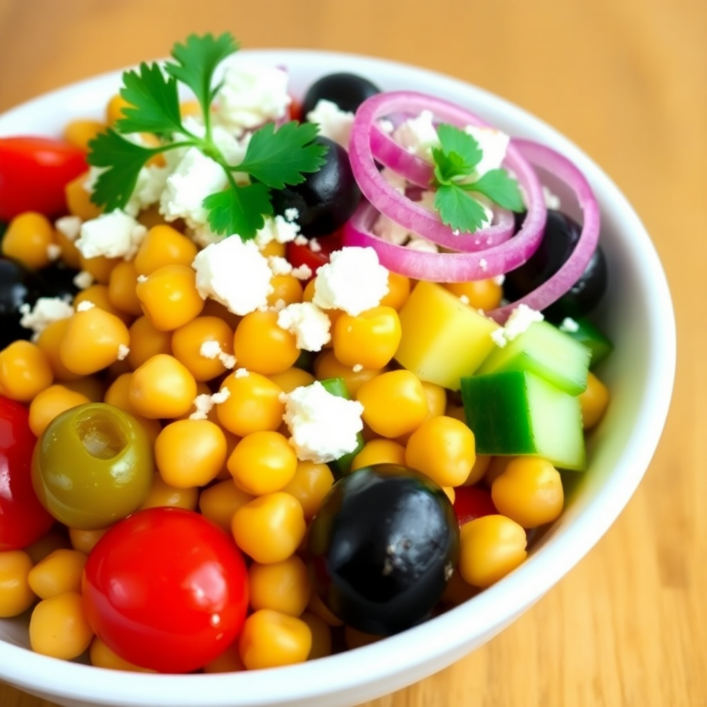 Mediterranean Olive and Chickpea Salad
