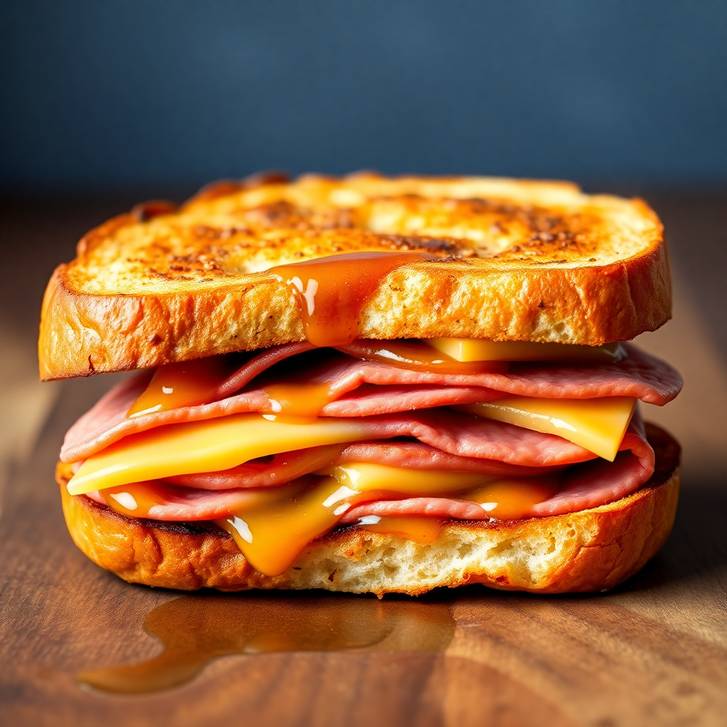 Maple-Glazed Thick-Cut Bologna Panini