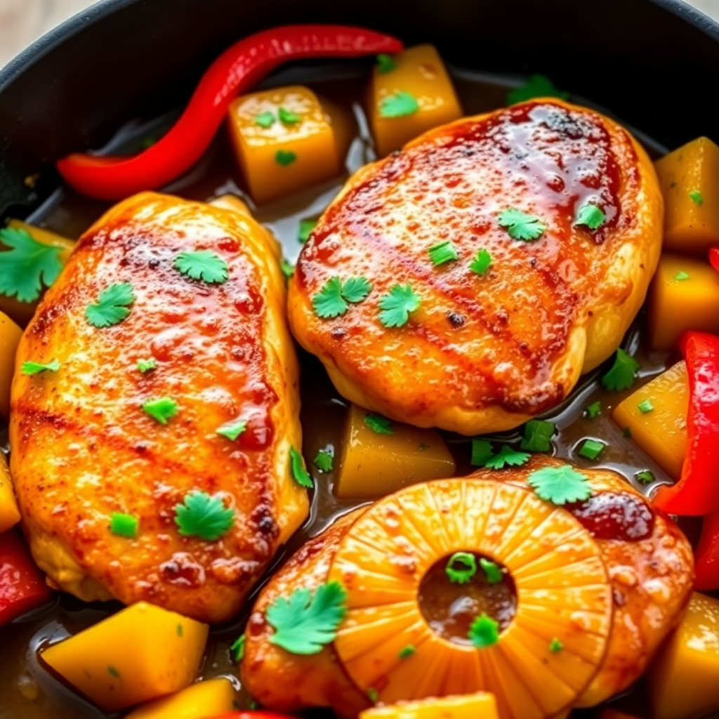 Grilled Pineapple Chicken Skillet