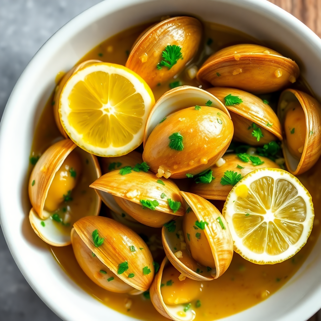 Garlic Butter Steamed Clams