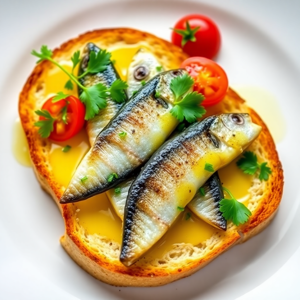 Savory Sardine Bread Toast