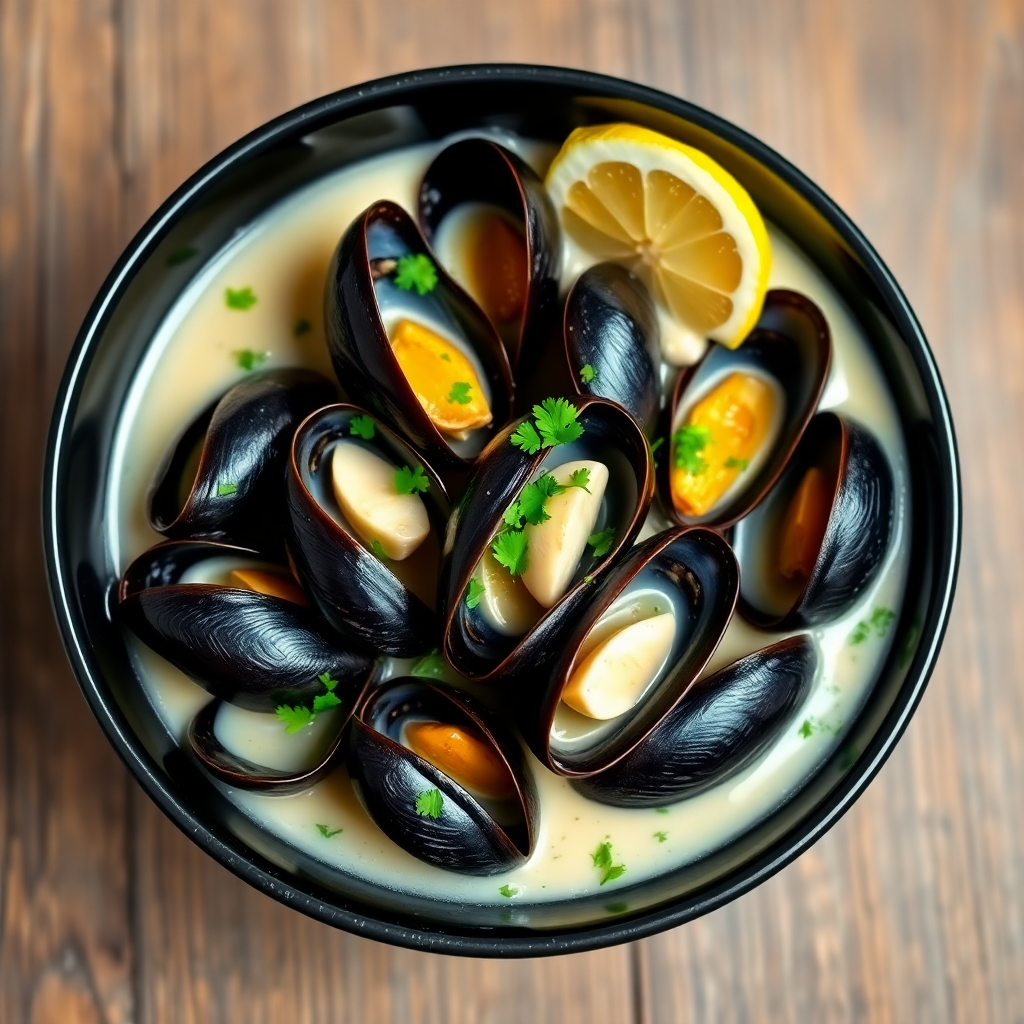 Garlic White Wine Mussels