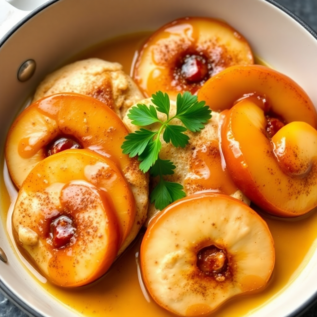 Apple and Chicken Skillet with Cinnamon Glaze
