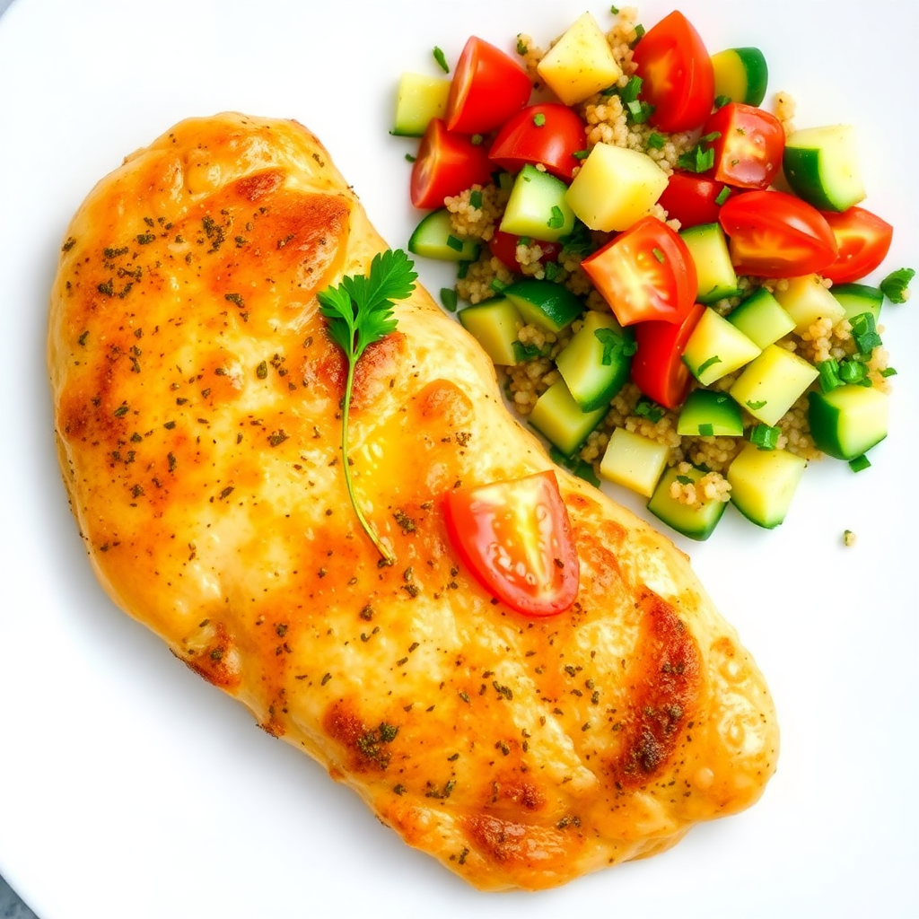 Lemon Herb Chicken with Quinoa Salad