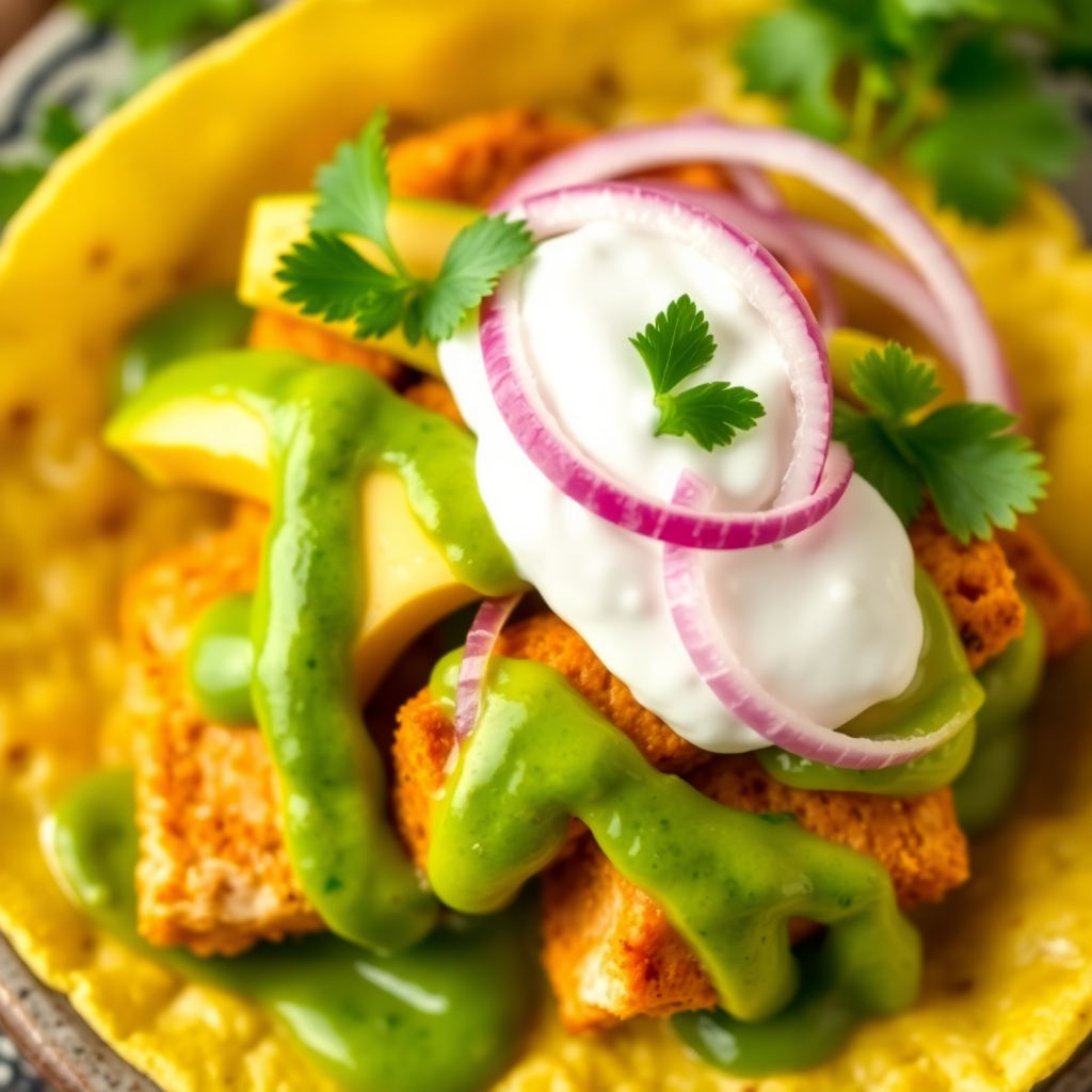 Ridiculously Good Chicken Tacos with Green Sauce