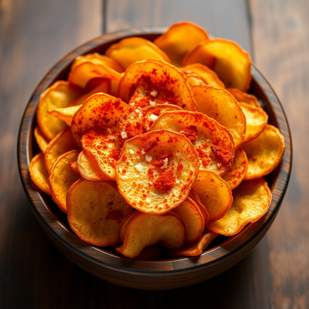 Spicy Homemade Potato Chips