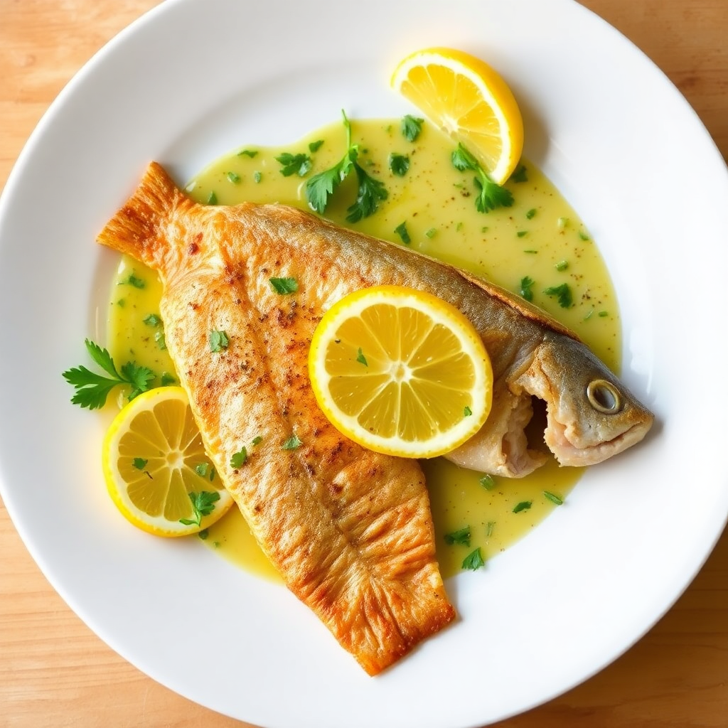 Pan-Seared Mackerel with Lemon Herb Sauce