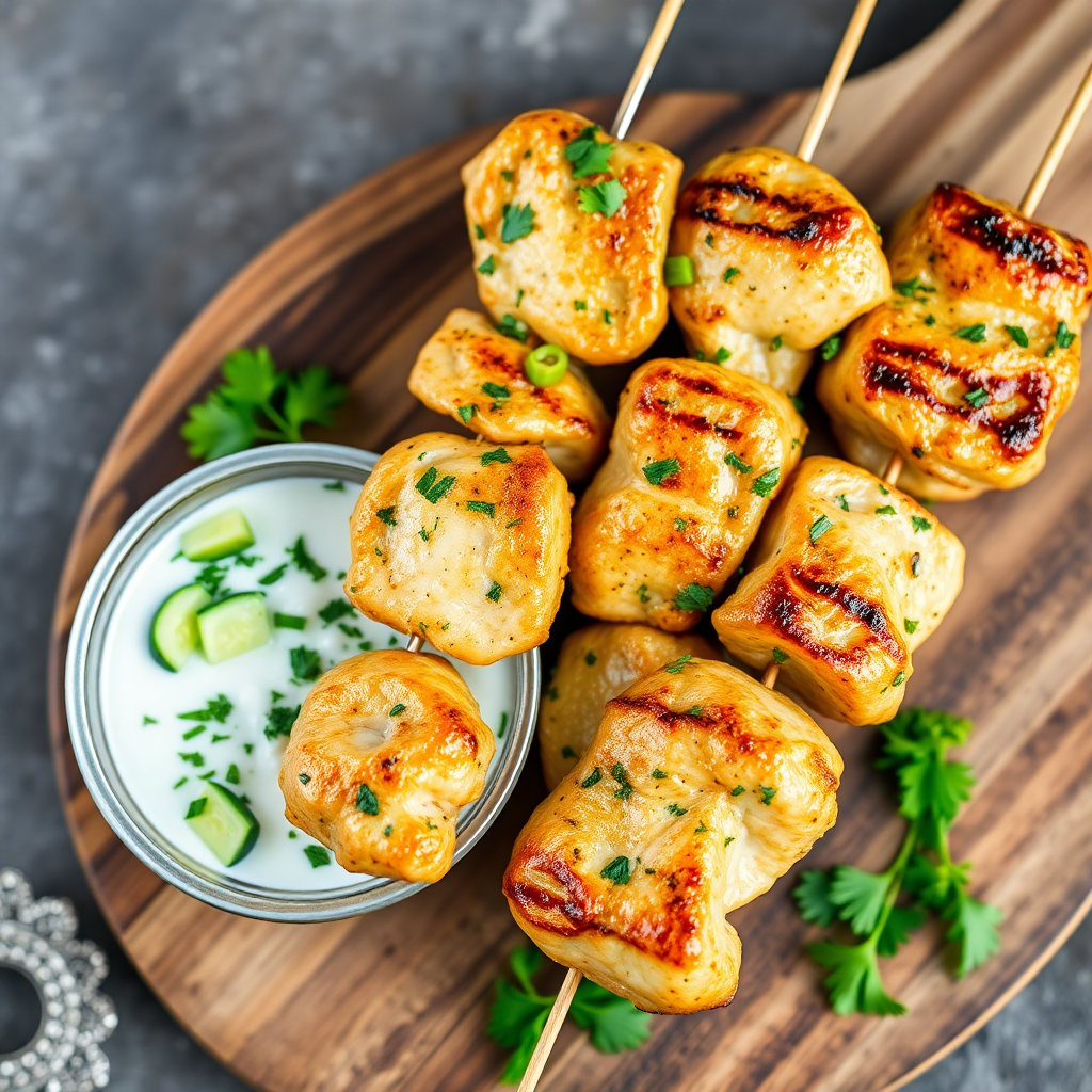 Herb-Marinated Grilled Chicken Souvlaki