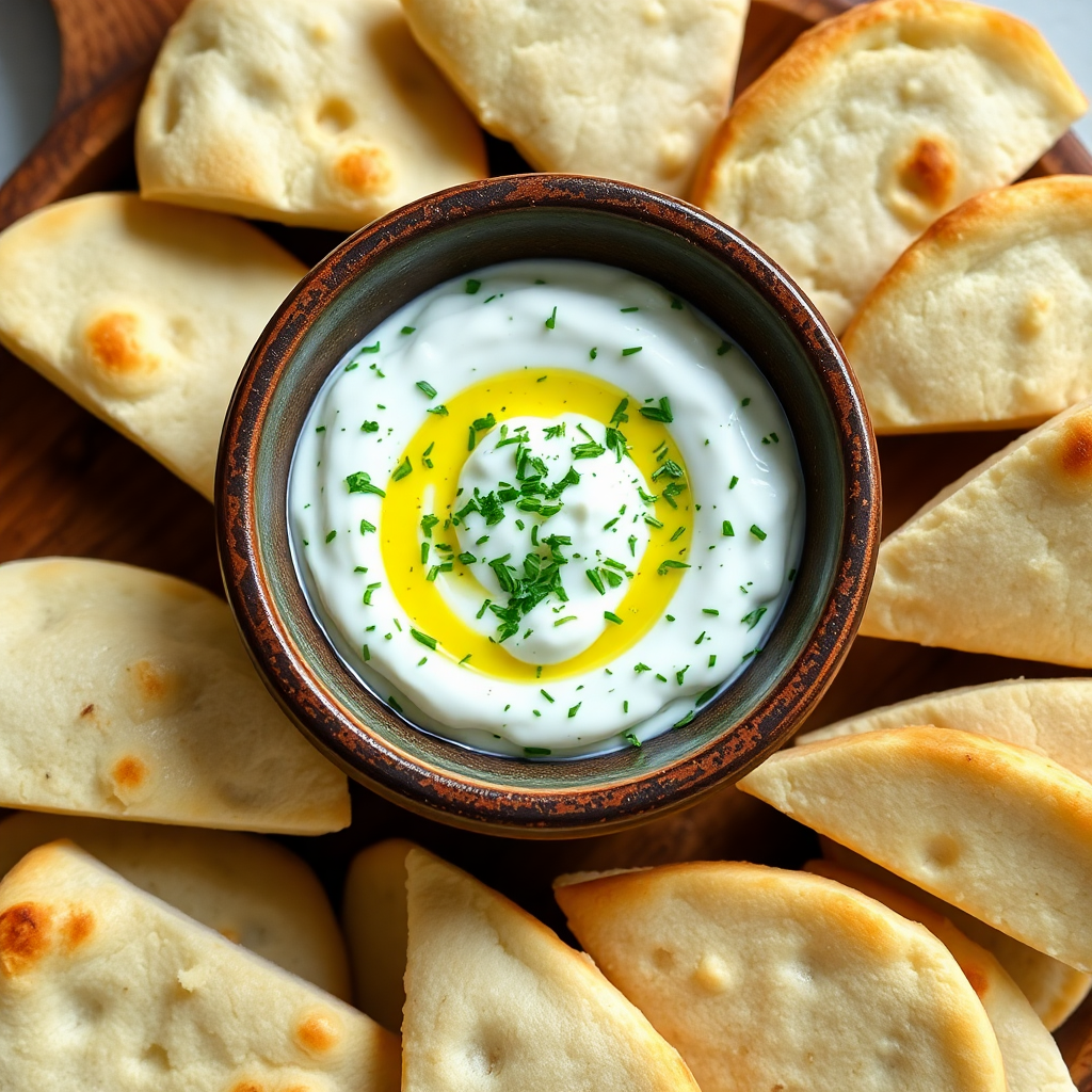 Greek Tzatziki with Warm Pita