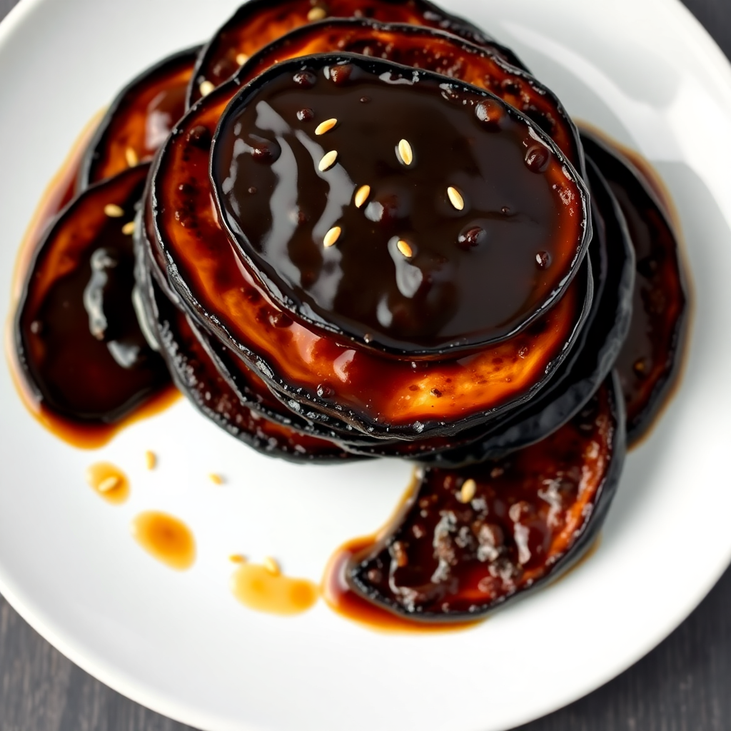 Soya Sauce Glazed Brinjals
