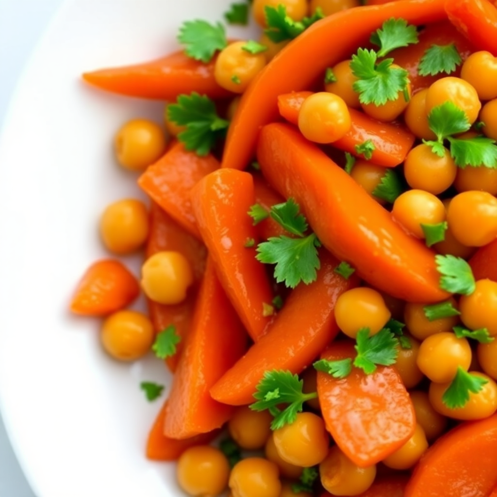 Honey Glazed Carrot and Chickpea Stir-Fry