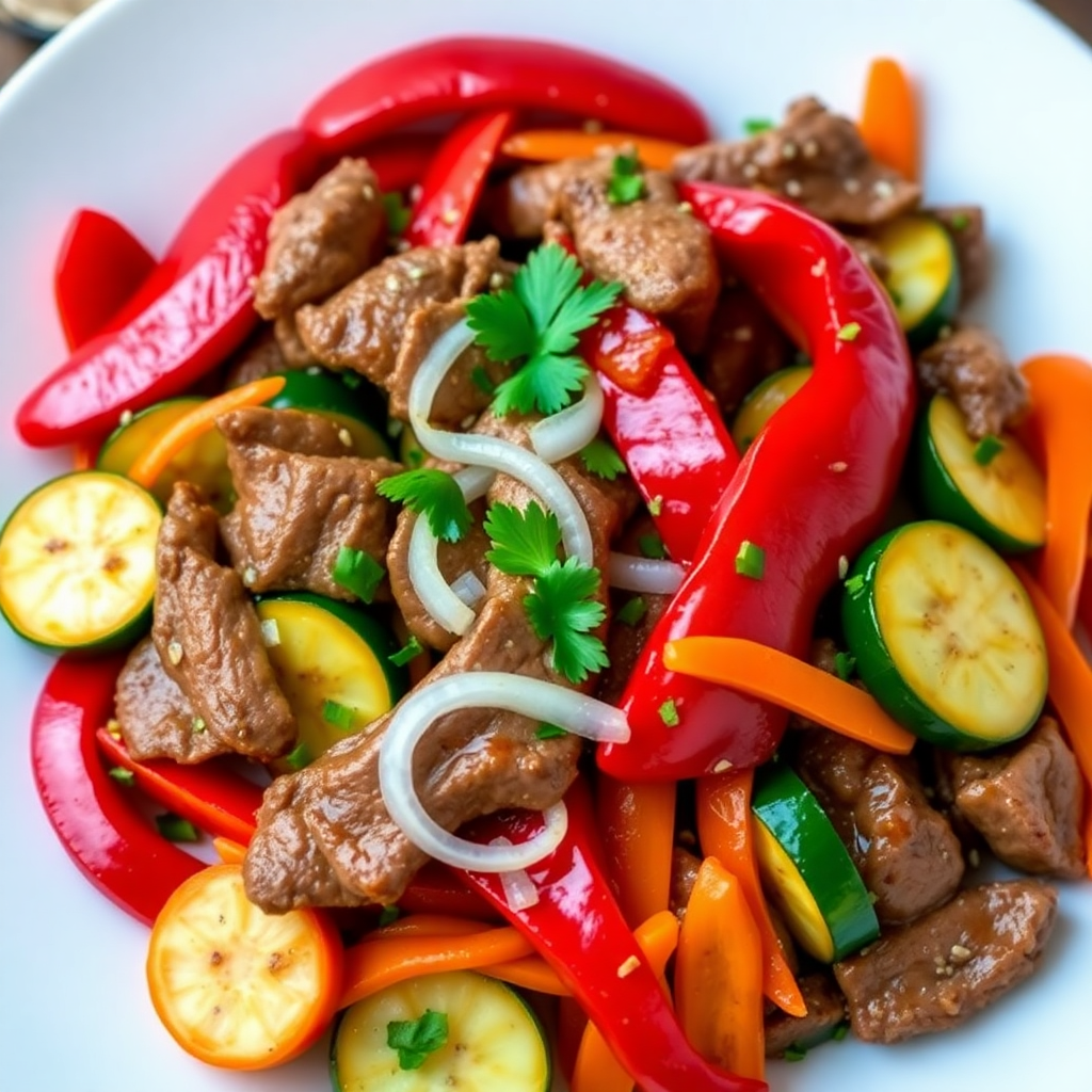 Sautéed Beef with Mixed Vegetables
