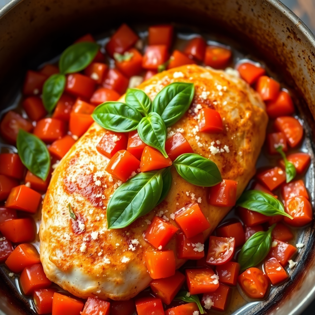 Tomato Basil Chicken Skillet