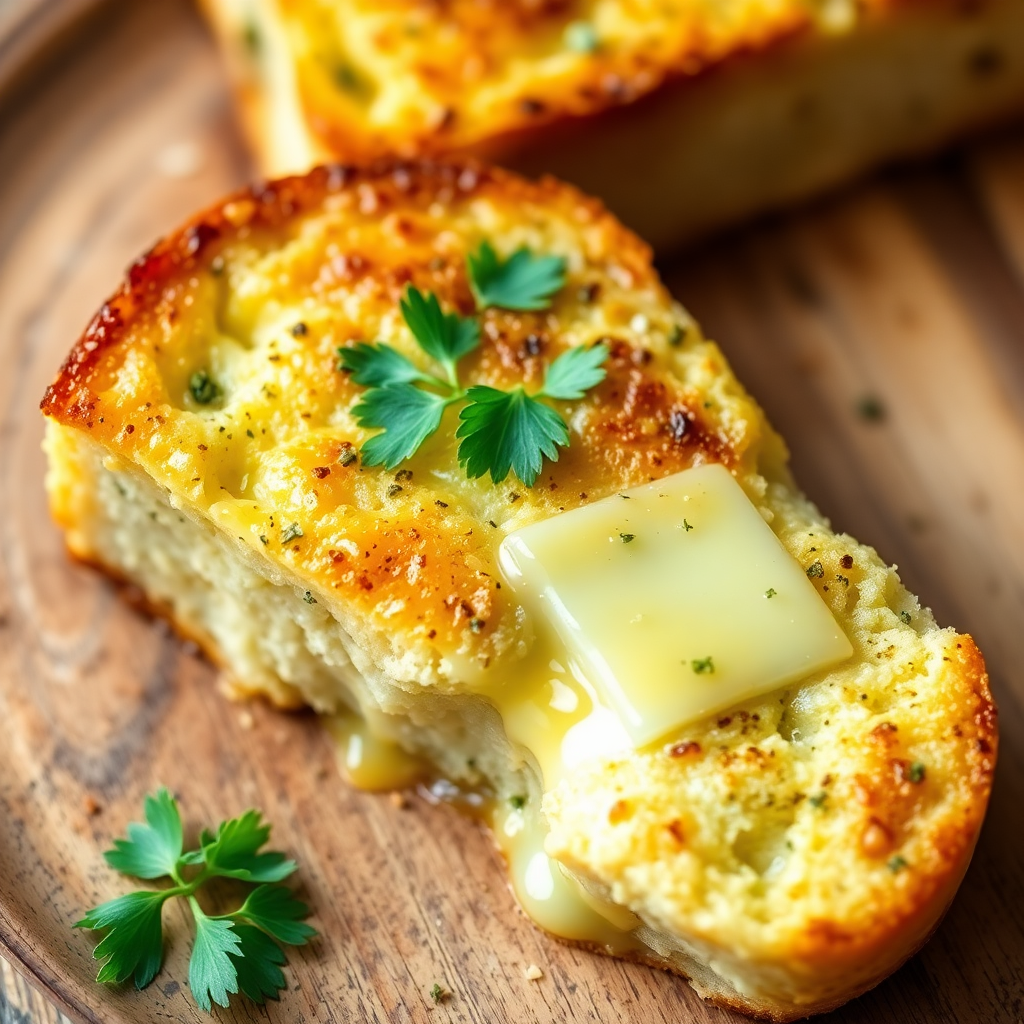 Savory Garlic Herb Bread Pudding