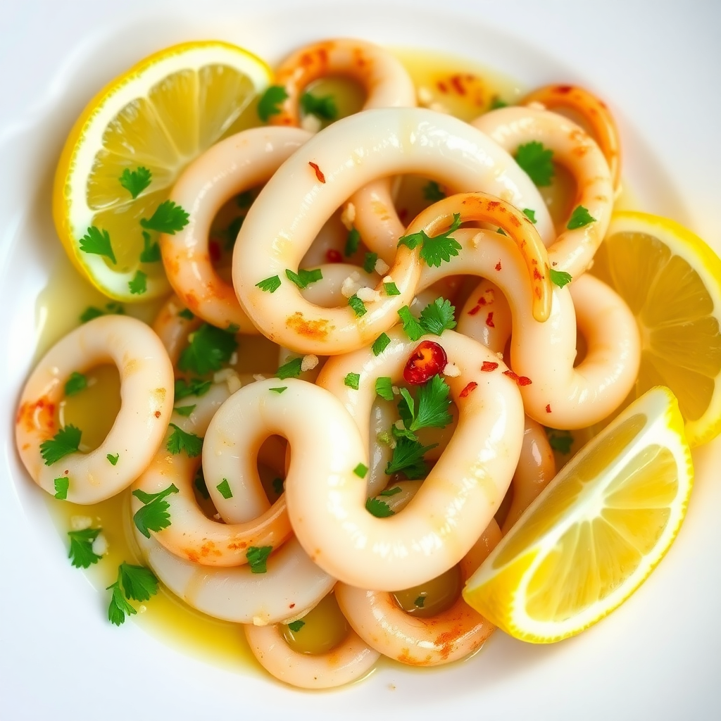Garlic Lemon Sautéed Squid