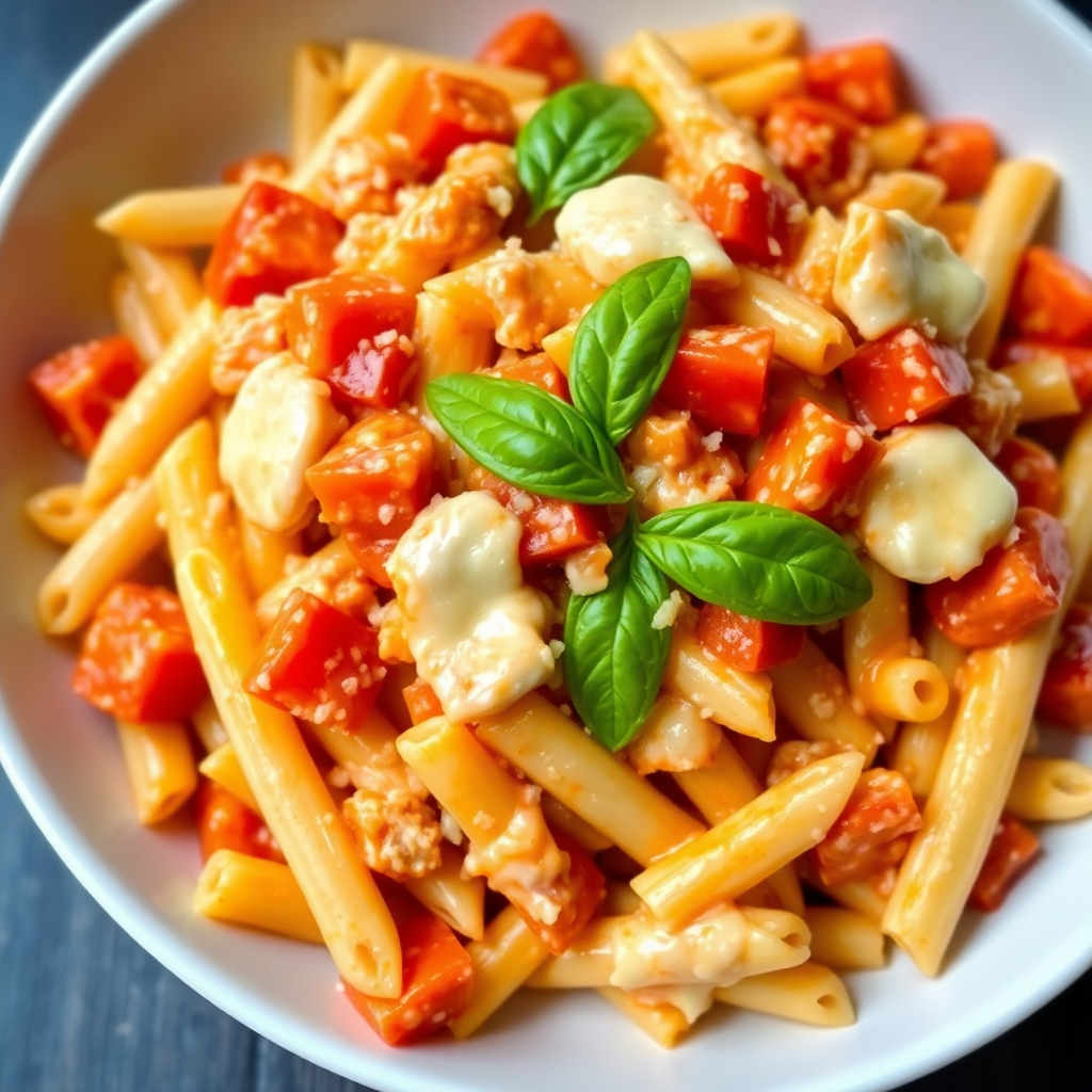 Cheesy Chicken Tomato Pasta