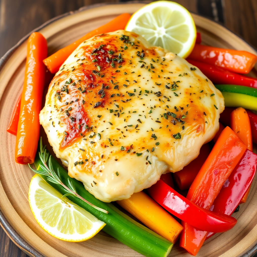 Garlic Herb Chicken Breast with Roasted Vegetables