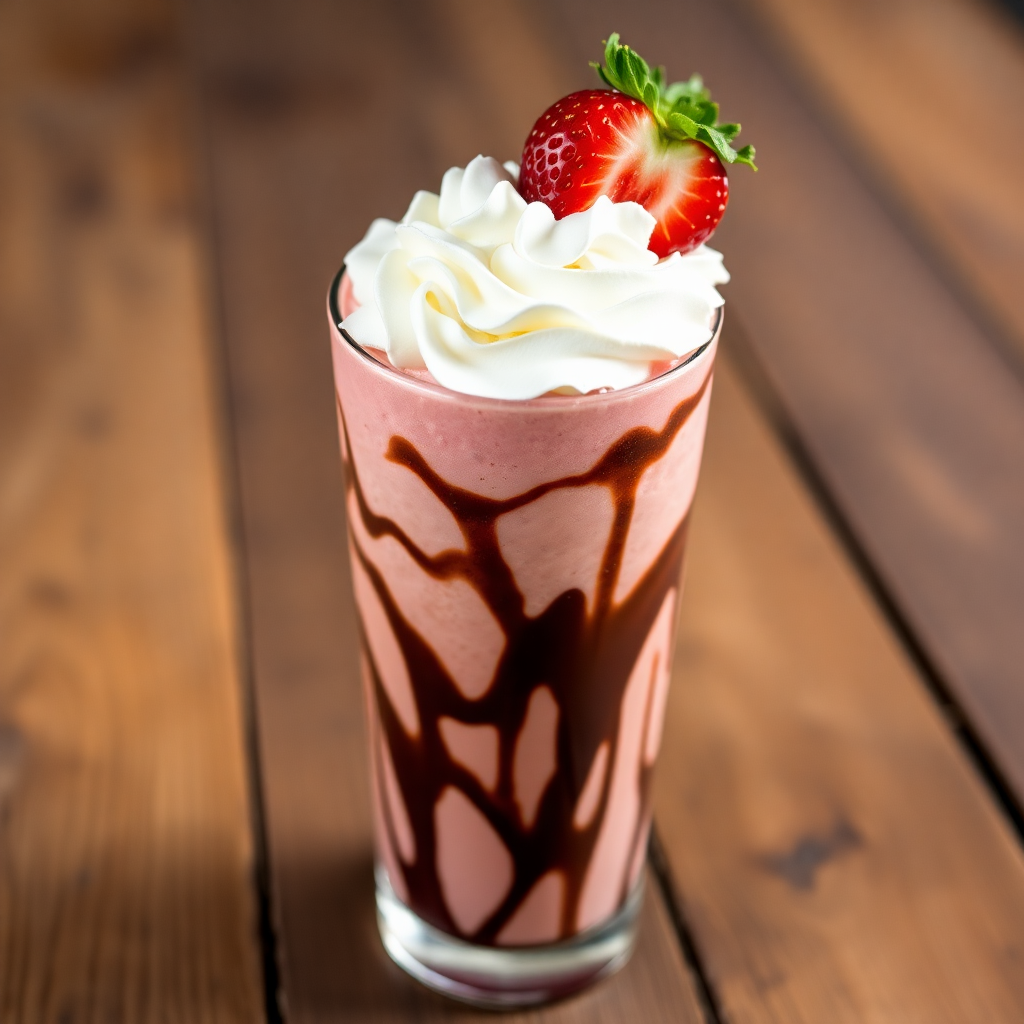 Decadent Strawberry Chocolate Milkshake
