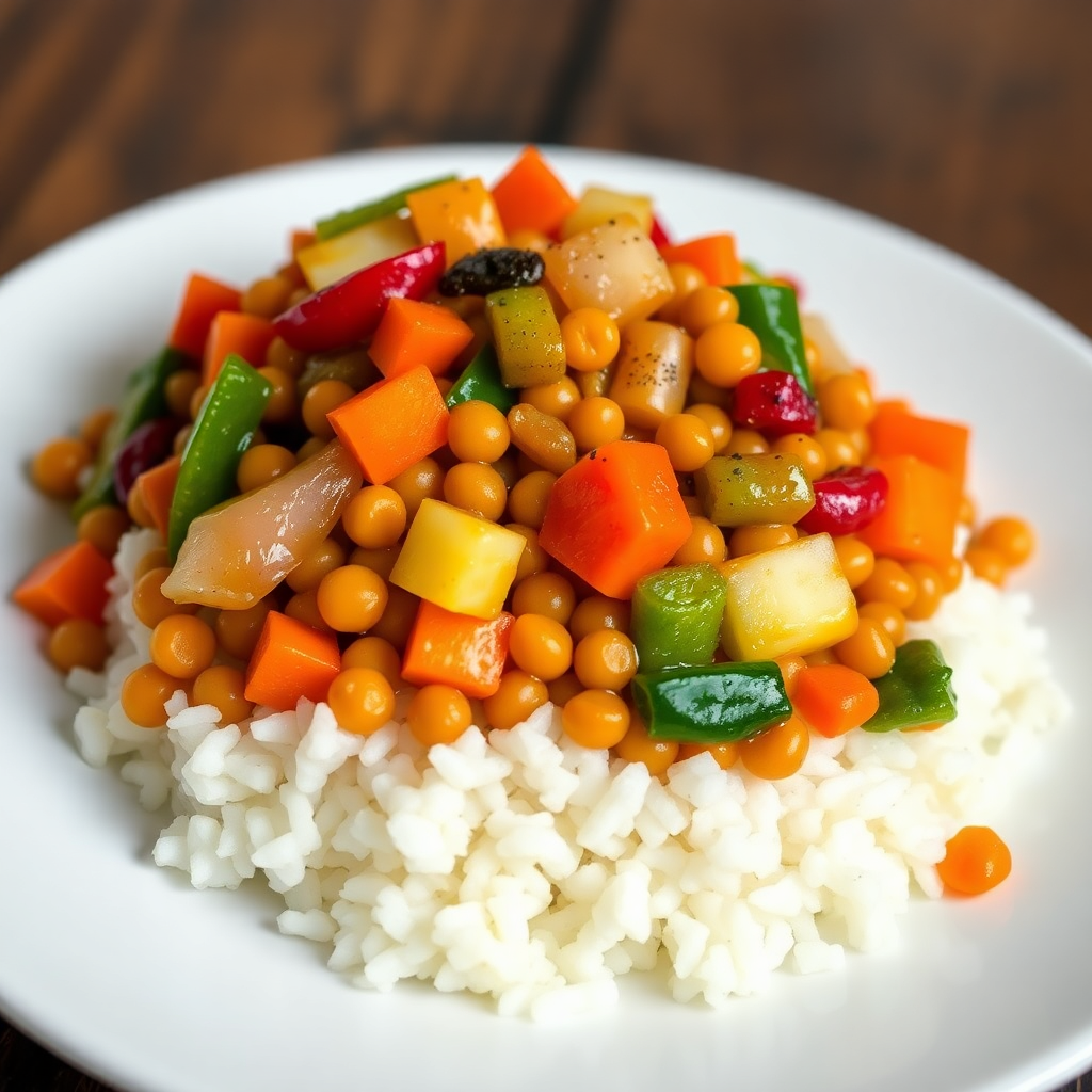 Hearty Lentil and Vegetable Stir-Fry