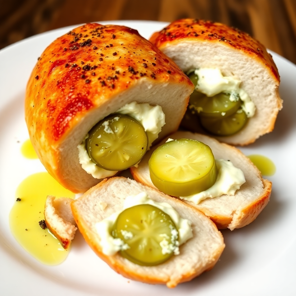 Pickle-Stuffed Chicken Breast