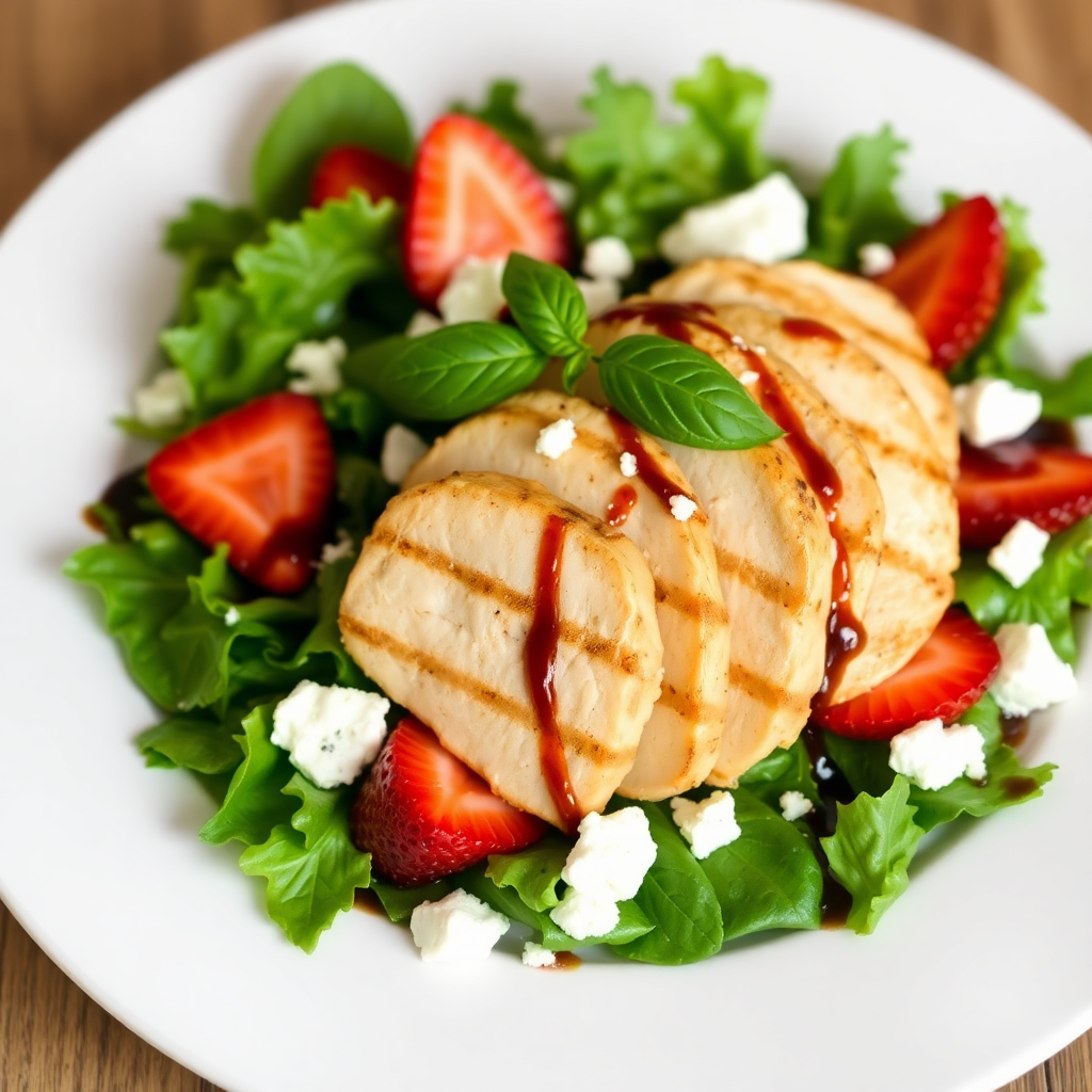 Strawberry Chicken Salad with Balsamic Glaze