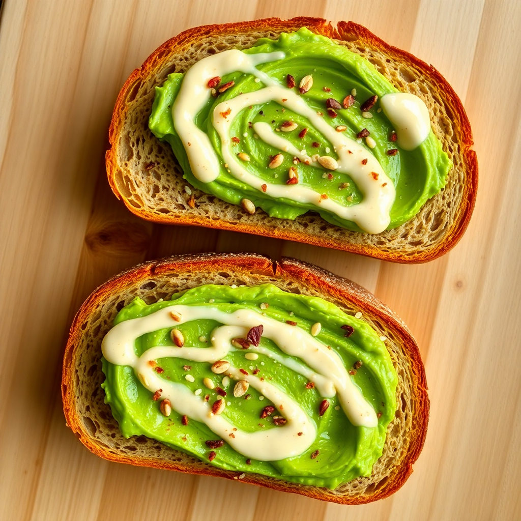 Avocado Toast with Tahini Drizzle