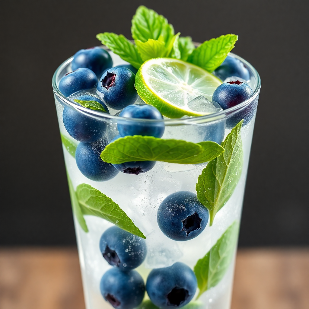 Keto Blueberry Mojito