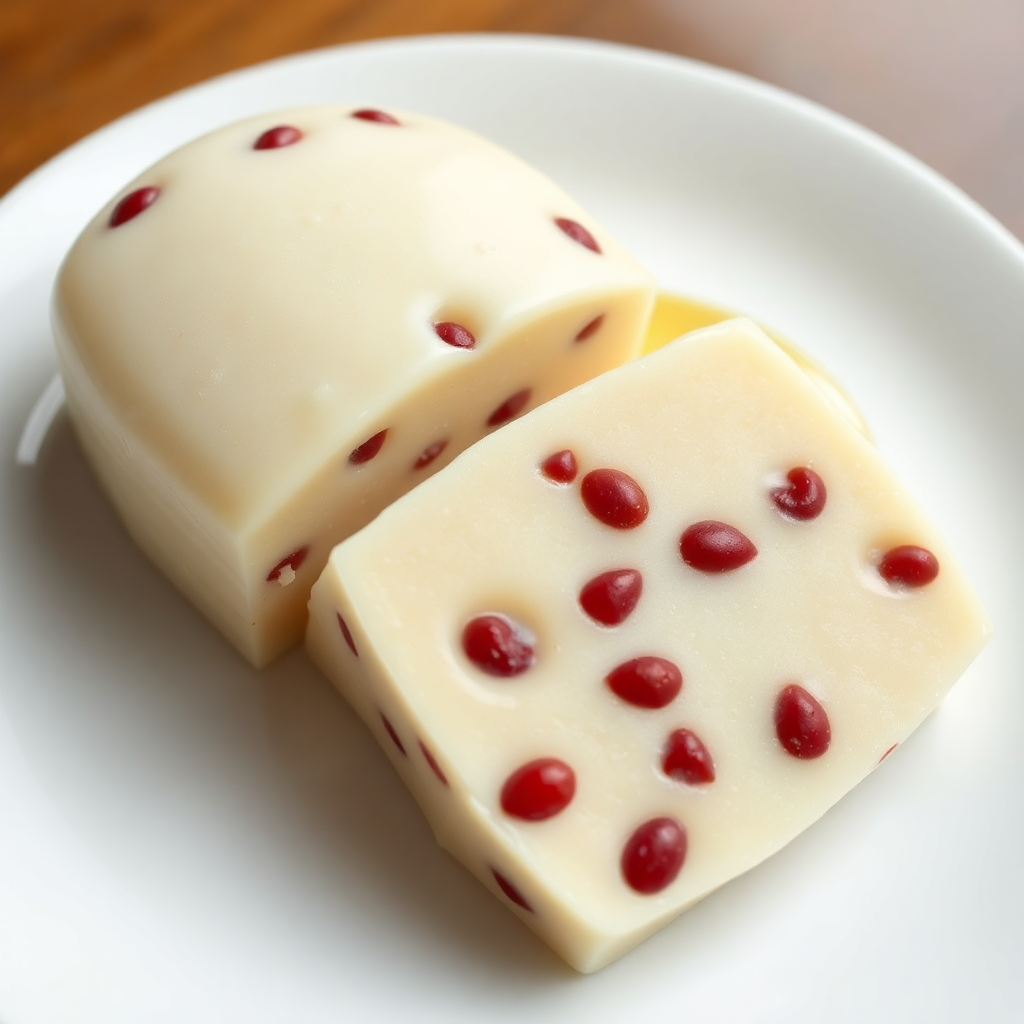 Steamed Red Bean and Lotus Seed Cake