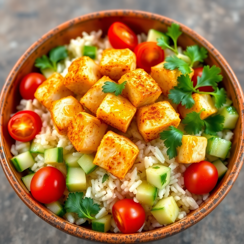 Spiced Yogurt Chicken Bowl